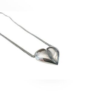 Avon Silver-Toned Heart Pendant Necklace